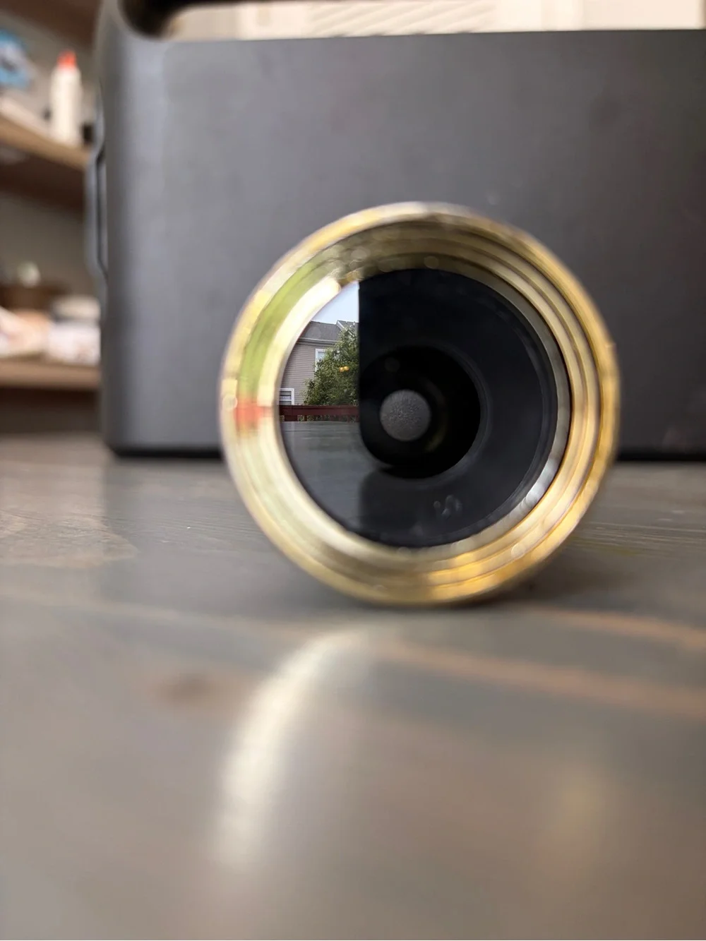 Wood style Grain Telescope Handle with Metallic Trim